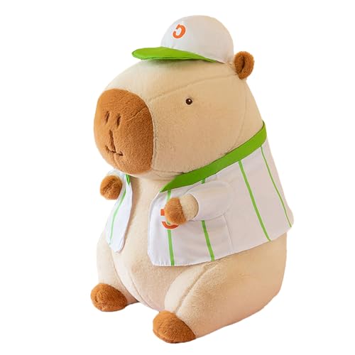 Celuicion Capybara Stofftier, Capybara Stofftier | Capybara Plüschtiere | 14-Zoll-Plüschspielzeug mit Baseballmütze, Plüschkissen Capybara-Plüschtier, Capybara-Spielzeug-Heimdekoration von Celuicion