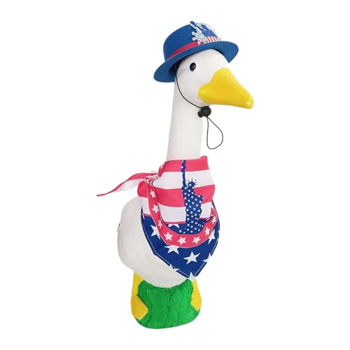 Celuicion -Gänse -Outfits, Gänse -Outfits | Unabhängigkeitstag Kostüm für Verandengänse | Outfits für Gartenstatue -, Accessoires für Rasenation für Patio Yard von Celuicion