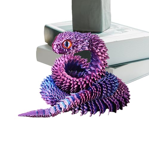 Celuicion Gelenkschlangen-Modell, 3D-Druckschlange – Ornamente mit Tiermotiven 3D | sensorisches Spielzeug zur Dekoration von Schlangen Mobile 3D für Büro und Celuicion Gelenkschlangen-Modell, 3D-Druckschlange – Ornamente mit Tiermotiven 3D | sensorisches Spielzeug zur Dekoration von Schlangen Mobile 3D für Büro und von Celuicion