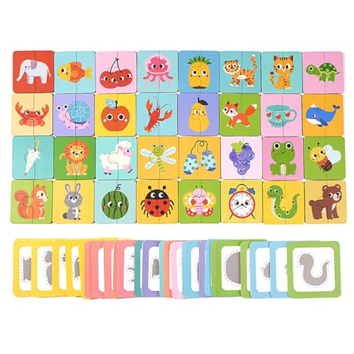 Celuicion Memory Kartenspiel, Puzzle Zuordnungsspiele, Knobelspiel Sortierspiel Für Kinder Ab 3 Jahre Kindergarten Vorschule Aktivität Celuicion Memory Kartenspiel, Puzzle Zuordnungsspiele, Knobelspiel Sortierspiel Für Kinder Ab 3 Jahre Kindergarten Vorschule Aktivität von Celuicion