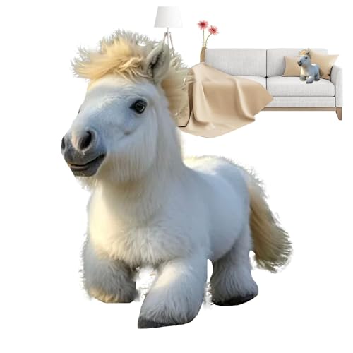 Celuicion Plüschtier Pferd, Pferd zu Fuß – Plüschtier Pferd mit Bewegungen und Geräuschen – Interactive Learning Development Toys for Kids Imaginative Play von Celuicion