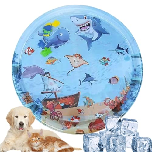 Celuicion Wassermatte für den Sommer, Katze, 100 cm, sensorische Wassermatte, Katze und Baby, Spielzeug, Tier, aufblasbar, Wasser Celuicion Wassermatte für den Sommer, Katze, 100 cm, sensorische Wassermatte, Katze und Baby, Spielzeug, Tier, aufblasbar, Wasser von Celuicion