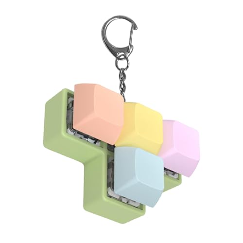 Fidget Clicker Keyboard Schlüsselanhänger, Clicker Keyboard – Fingerspielzeug für den Baumtester mit 4 Schlüsseln, sensorisches Spielzeug, Schlüsselanhänger, Baumtester, entspannendes Fidget Clicker Keyboard Schlüsselanhänger, Clicker Keyboard – Fingerspielzeug für den Baumtester mit 4 Schlüsseln, sensorisches Spielzeug, Schlüsselanhänger, Baumtester, entspannendes von Celuicion