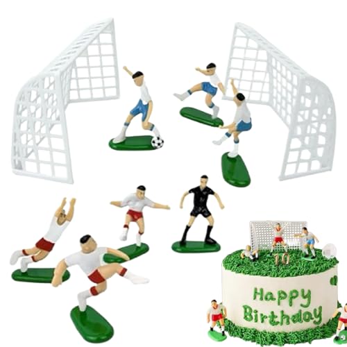 Fußball Torte Topper Spieler Dekorationen Fußball Figur Geburtstag Dekoration für Männer Junge Sport Thema Parties Suppplies von Celuicion