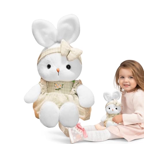 -Plüschtier aus Plüsch, Hase aus Plüsch | niedliches Kaninchen 40,6 cm (16 Zoll) – realistische Tierplüsche, Plüschtiere Begleiter mit Stirnbändern für Geburtstag, Weihnachten, Neujahr von Celuicion