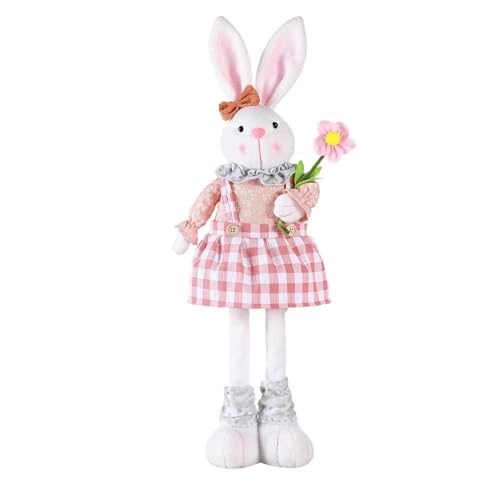 Osterhasen Figur Dekoration 55 cm Stehbares Plüsch Kaninchen Gnom mit einziehbaren Beinen Halten Sie Flower für Home Ornament Farmhouse Decor Osterhasen Figur Dekoration 55 cm Stehbares Plüsch Kaninchen Gnom mit einziehbaren Beinen Halten Sie Flower für Home Ornament Farmhouse Decor von Celuicion
