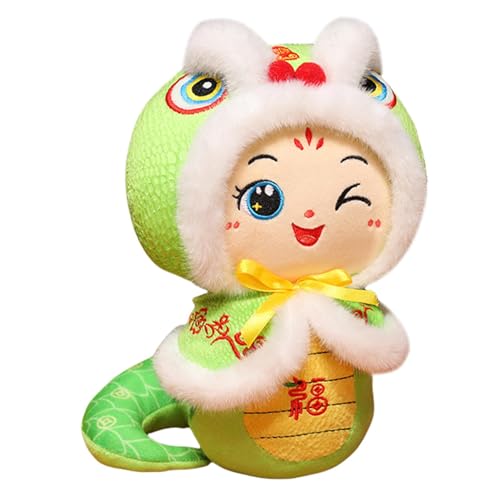 Plüschtier Schlange 2025 Jahr der Schlange, Plüschfigur, Schlangenfigur, 20 cm, chinesische Neujahrsdekoration, Plüschmaskottchen für Frühlingsfeier, Geschenk von Celuicion