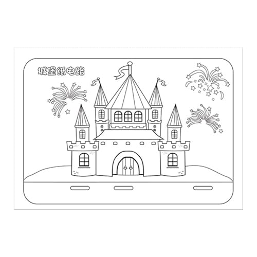 Schaltkreis-Experimentierset für Kinder, Schaltkreis-Wissenschaftsspielzeug | Castle Paper Circuit Toy Elektrizitätsexperiment - Erlernen grundlegender Schaltkreise, Elektronik-Erkundungsset für und M Schaltkreis-Experimentierset für Kinder, Schaltkreis-Wissenschaftsspielzeug | Castle Paper Circuit Toy Elektrizitätsexperiment - Erlernen grundlegender Schaltkreise, Elektronik-Erkundungsset für und M von Celuicion