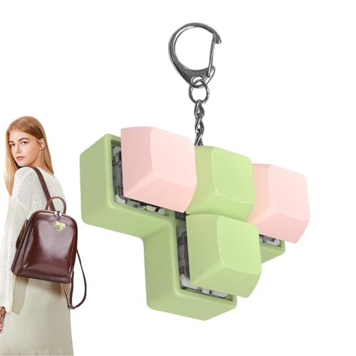 Schlüsselanhänger mit Tastatur, Fidget Clicker, Clicker-Tastatur, Fingerspielzeug mit 4 Tasten – sensorisches Spielzeug, Schlüsselanhänger, Baumtester, entspannendes Knopf-Fingerspielzeug für und Schlüsselanhänger mit Tastatur, Fidget Clicker, Clicker-Tastatur, Fingerspielzeug mit 4 Tasten – sensorisches Spielzeug, Schlüsselanhänger, Baumtester, entspannendes Knopf-Fingerspielzeug für und von Celuicion