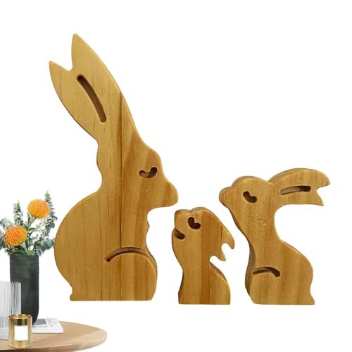 Tierfamilie Figuren aus Holz, Tierpuzzle aus Holz für die Familie - Familienskulptur Tiere aus Holz | Tierfamilienpuzzle, Heimdekoration für Männer Tierfamilie Figuren aus Holz, Tierpuzzle aus Holz für die Familie - Familienskulptur Tiere aus Holz | Tierfamilienpuzzle, Heimdekoration für Männer von Celuicion