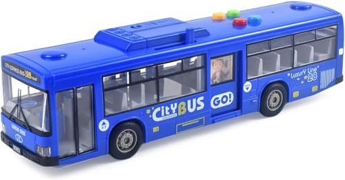 Cemirk Spielzeugbus mit Licht und Sound, Funktionstüren, Reibungsantrieb, für Kinder ab 1 Jahr, Blau Cemirk Spielzeugbus mit Licht und Sound, Funktionstüren, Reibungsantrieb, für Kinder ab 1 Jahr, Blau von Cemirk