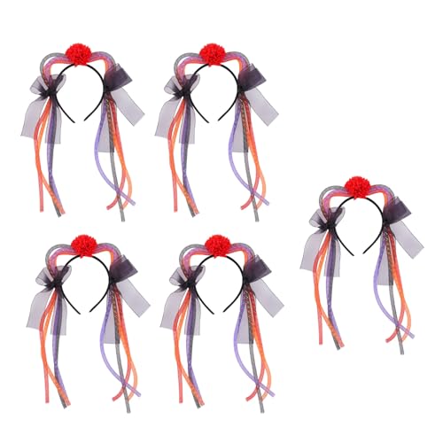 Cenifin 5pcs Katzen Ohren Hair Hoop Für Halloween Feierlichkeiten Verstellbare Größe Stirnbänder Bequeme Haarbandparty Ornament Halloween Katzen Ohren Stirnbänder von Cenifin