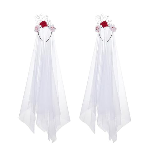 Cenifin Halloween Stirnbänder Tragbare Kostümzubehör Kopfschmuck Kopfschmuck Für Cosplay Mysteriöses Rosenhaarband von Cenifin