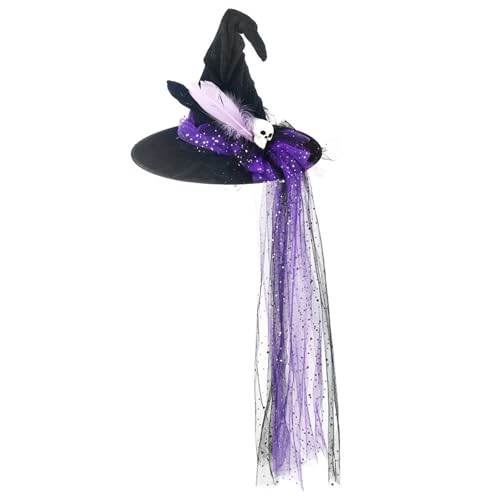 Cenifin Halloween Witch Für Kinder Erwachsene Party Cosplay Kostüm Requisiten Hexenhut Für Party Halloween Kostümzubehör von Cenifin