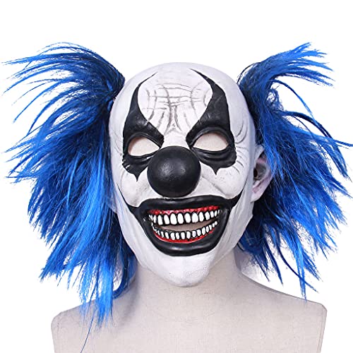 Cenifin Latexblaues Haar Lächelnde Clownmaske Halloween Headsar Requisiten Blaues Haar Lächelnde Clownmaske Cenifin Latexblaues Haar Lächelnde Clownmaske Halloween Headsar Requisiten Blaues Haar Lächelnde Clownmaske von Cenifin