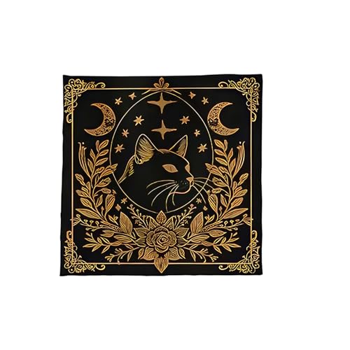 Cenifin Sternblumenmuster Astrologie Tischdecke Tarots Göttliche Tischdecke Altäre Stoff Göttlichkeit Brettspiel Accessoire Altäre Tarots Kartentuch von Cenifin