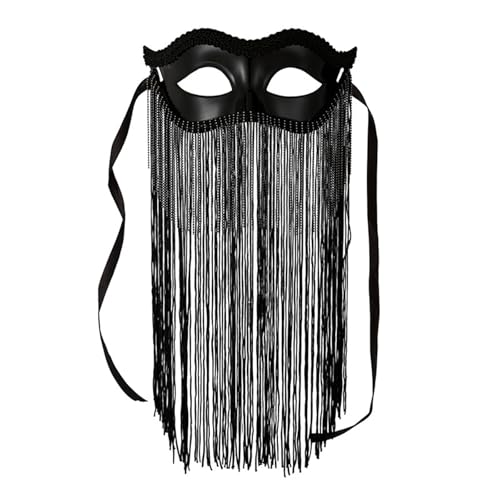 Masqueraden Maske Mit Blumenfransen Schleier Ball Masque Lace Foxes Katzen Gesicht Cosplay Halloween Masque Für Frauen Halb Gesicht Eyemask von Cenifin