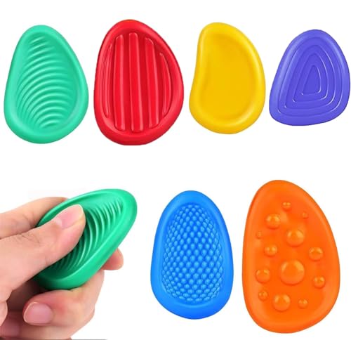 6 Stück Fidget Toys, Stressabbau Spielzeug Sensory Stones, 6 Farben Anti Stress Sensorik Worry Stone, Sensorische Stone für Kinder Erwachsene, Squeeze Stress Spielzeug, Sensory Toy für ADHS Autismus 6 Stück Fidget Toys, Stressabbau Spielzeug Sensory Stones, 6 Farben Anti Stress Sensorik Worry Stone, Sensorische Stone für Kinder Erwachsene, Squeeze Stress Spielzeug, Sensory Toy für ADHS Autismus von CensuobOB
