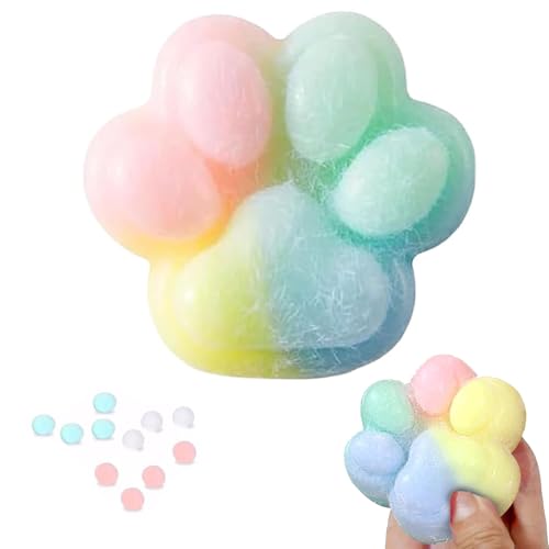 Cat Paw Squeeze Toy mit Bällen, Süße Katzenpfoten Quetschspielzeuge, Squishy Squeeze Spielzeug, Anti Stress Fidget Toys, Soft Stressabbau Spielzeug für Kinder und Erwachsene Zum Entspannen (Farbig) Cat Paw Squeeze Toy mit Bällen, Süße Katzenpfoten Quetschspielzeuge, Squishy Squeeze Spielzeug, Anti Stress Fidget Toys, Soft Stressabbau Spielzeug für Kinder und Erwachsene Zum Entspannen (Farbig) von CensuobOB