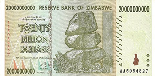 Zimbabwe 20 Billion Dollar Banknote 2008 P 86 von Central Bank of Zimbabwe