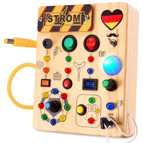 Ceoffo Busy Board ab 1 Jahr Activity Board mit LED Lichtschalter Montessori Spielzeug ab 1 Jahr Holzspielzeug ab 1 Jahr Motorikspielzeug Sensorik Spielzeug für Babys und Kleinkinder ab 1 2 3 4 Jahre Ceoffo Busy Board ab 1 Jahr Activity Board mit LED Lichtschalter Montessori Spielzeug ab 1 Jahr Holzspielzeug ab 1 Jahr Motorikspielzeug Sensorik Spielzeug für Babys und Kleinkinder ab 1 2 3 4 Jahre von Ceoffo
