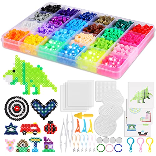 Steckperlen ab 3 Jahre Bügelperlen set 5mm Nachfüllpack zum Basteln 24 Farben in Sortierbox Bastelspaß für Kinder Vorlagen & Zubehör in Sortierbox für Geburtstag Weihnachten Geschenk Kinder DIY Steckperlen ab 3 Jahre Bügelperlen set 5mm Nachfüllpack zum Basteln 24 Farben in Sortierbox Bastelspaß für Kinder Vorlagen & Zubehör in Sortierbox für Geburtstag Weihnachten Geschenk Kinder DIY von Ceoffo