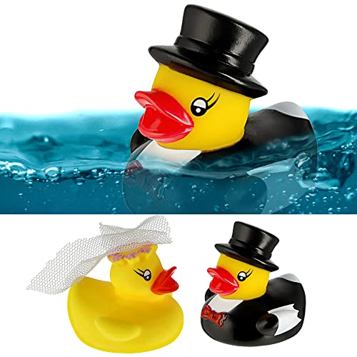 Badeente Hochzeitspaar | H5cm gelbe Enten Braut Bräutigam | Badespielzeug Hochzeit Brautpaar Geschenk Badeente Hochzeitspaar | H5cm gelbe Enten Braut Bräutigam | Badespielzeug Hochzeit Brautpaar Geschenk von Cepewa