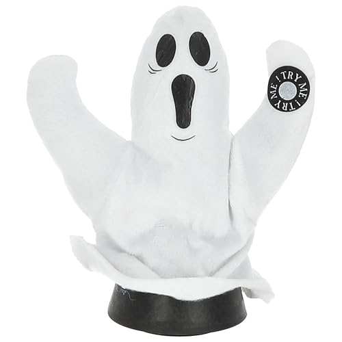 Geist tanzend singend | 14x18x8cm ABS PP Polyester batteriebetrieben | Halloween Gespenst mit Sound und Bewegung | Press Here Button Dekofigur von Cepewa