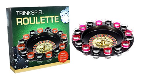 Klassisches Trinkspiel Partyspiel Roulette, 16 Gläser f. Party Feier von Cepewa