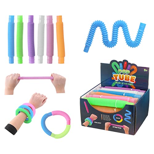 Stretch Pop Tube Pop Röhren 6 Stück 20x3cm bis 66cm ausziehbar leuchtet im Dunkeln 6 Farben Glow in The Dark Stretch Pop Tube Pop Röhren 6 Stück 20x3cm bis 66cm ausziehbar leuchtet im Dunkeln 6 Farben Glow in The Dark von Cepewa