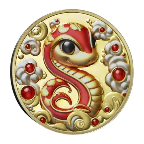 2025 Snake Year Coin, Year of The Snake Commemorative Coin, New Year Collectibles, Tabletop Ornaments, Spring Festival Decorations, Lunar New Year Coin, Chinese Snake Year Keepsake, 2025 Snake Year Coin, Year of The Snake Commemorative Coin, New Year Collectibles, Tabletop Ornaments, Spring Festival Decorations, Lunar New Year Coin, Chinese Snake Year Keepsake, von Ceprznvey