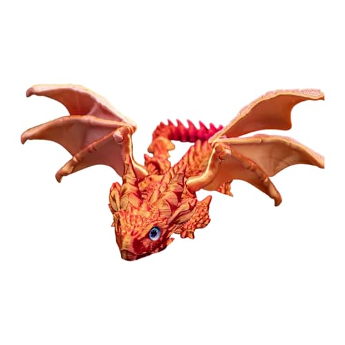 Articulated Dragon, Flexible Dragon Toy, 3D Printed Movable Joints Handcrafted Fantasy Simulation Animal Model Executive Fidget Figure for Home, Workplace, Collection, 7 Inches Articulated Dragon, Flexible Dragon Toy, 3D Printed Movable Joints Handcrafted Fantasy Simulation Animal Model Executive Fidget Figure for Home, Workplace, Collection, 7 Inches von Ceprznvey