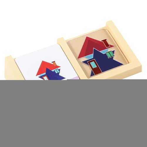 Block Puzzle, Geometric Pattern Blocks, Educational Learning Toy, Transparent PVC Cards, Multiple Challenge Levels, Classroom or Home Use, 5.51x2.60x1.18 Inches, Multicolor, 1 Set von Ceprznvey