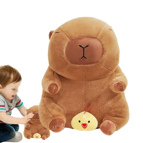 Ceprznvey Capybara Plüschtier, Capybara aus Plüsch – niedliches Capybara | Bequemes Capybara-Plüschkissen 33,8 cm (13,8 Zoll), Capybara-Plüschpuppe aus weichem und niedlichem Plüsch von Ceprznvey