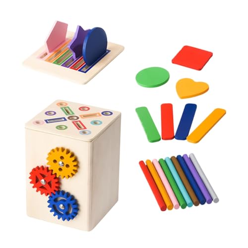 Ceprznvey Color Recognition Toy, Shape Sorting Game, Wooden Preschool Sensory Learning Toy for Kids Boys Girls Aged 1-3 Motor Skill Development, 5.16x3.94x3.78 Inches, 280g Ceprznvey Color Recognition Toy, Shape Sorting Game, Wooden Preschool Sensory Learning Toy for Kids Boys Girls Aged 1-3 Motor Skill Development, 5.16x3.94x3.78 Inches, 280g von Ceprznvey