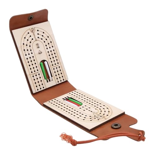 Ceprznvey Cribbage Board, Foldable Travel Game, Lightweight Piece Compact Size Portable Interactive Traditional Tabletop Toy with Storage for Adults and Kids von Ceprznvey