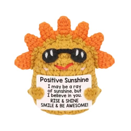 Ceprznvey Crochet Doll, Positive Plush, Emotional Support Wool Material Inspirational Handmade Knitted Sunshine for Friends Sisters Parents, 3.94x3.74 Inches Ceprznvey Crochet Doll, Positive Plush, Emotional Support Wool Material Inspirational Handmade Knitted Sunshine for Friends Sisters Parents, 3.94x3.74 Inches von Ceprznvey