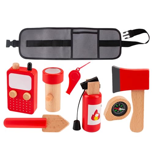 Ceprznvey Firefighter Role-Play Set, Wooden Fireman Toys, Educational Career Play Kit, Durable & Fun Design, Storage Bag for Toddler Kids Halloween Birthday, 9.45x5.91x2.36 Inches Ceprznvey Firefighter Role-Play Set, Wooden Fireman Toys, Educational Career Play Kit, Durable & Fun Design, Storage Bag for Toddler Kids Halloween Birthday, 9.45x5.91x2.36 Inches von Ceprznvey