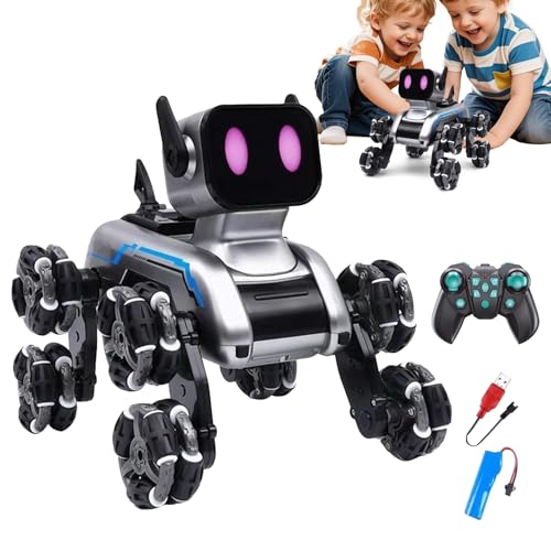 Ceprznvey Hund, ferngesteuert, Roboter, Welpe, intelligent, Spielzeug mit Fernbedienung mit acht Rädern, für Wohnzimmer, Garten, Haus, Schlafzimmer von Ceprznvey