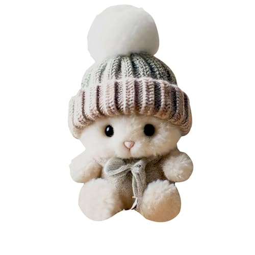 Ceprznvey Stuffed Bunny, Rabbit Doll, Cute Handmade Emotional Support with Inspirational Card Easter Plush Toy for Home Christmas Springtime Seasonal Decorations, Polyester von Ceprznvey