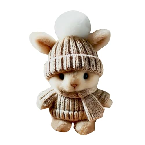 Ceprznvey Stuffed Bunny, Rabbit Doll, Cute Handmade Emotional Support with Inspirational Card Easter Plush Toy for Home Christmas Springtime Seasonal Decorations, Polyester von Ceprznvey
