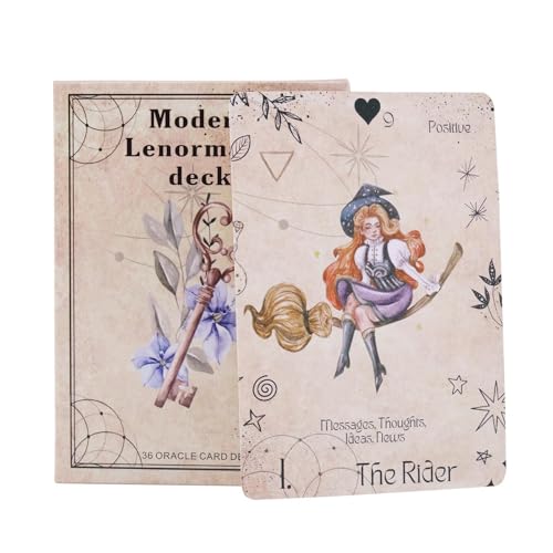 Ceprznvey Wahrsagerei Tarot Deck, Oracle Cards, 36 Stück, Modern Lenormand Fortune Telling Board Game English Standardversion für Gathering Playing, 4,09 x 2,87 Zoll von Ceprznvey