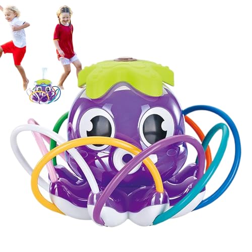 Ceprznvey Wassersprinkler Für Kinder - Oktopus-förmiger Rasensprinkler mit 8 schwingenden Röhren | Gartenspielzeug Ab 3 Jahren Für Draußen Wasserspaß Garten Park Sommer von Ceprznvey