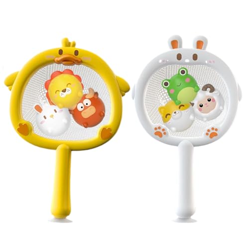 Fishing Net for Bath, Light-Sensing Animal Fishing Toys, Rabbit and Duck Design, Interactive Fun for , Ideal for Park, Pool, Beach, 5.12x0.79x8.66 von Ceprznvey