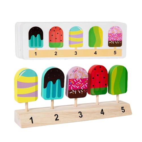 Ice Cream Play Set, Wooden Popsicle Toy Kit, Ice Cream Toy, Finely Polished Matching Toy for Birthday, New Year, Christmas, Portable Matching Toy, Children's Toy Ice Cream Set, Pretend Play Ice Cream Play Set, Wooden Popsicle Toy Kit, Ice Cream Toy, Finely Polished Matching Toy for Birthday, New Year, Christmas, Portable Matching Toy, Children's Toy Ice Cream Set, Pretend Play von Ceprznvey