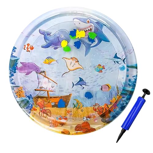 Katzenwassermatte, sensorische Wasserkissen, runde aufblasbare verdickte PVC interaktive Kühlbett für Wohnzimmer Terrasse Garten, 11,81 x 11,81 x 0,79 Zoll, 200 g Katzenwassermatte, sensorische Wasserkissen, runde aufblasbare verdickte PVC interaktive Kühlbett für Wohnzimmer Terrasse Garten, 11,81 x 11,81 x 0,79 Zoll, 200 g von Ceprznvey