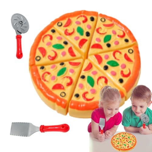 Pretend Pizza Set, Kids Kitchen Toys, Fake Food Pizza Playset, Interactive Cooking and Cutting Game, Abs Material, Ideal for Fun Activity, Creative Accessories von Ceprznvey