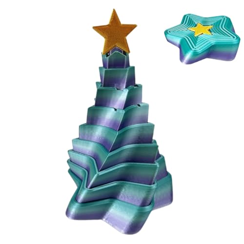 Printed Star Fidget, tragbar, Holiday Fidget Toy, Pulling Out Christmas Tree Multi-Color Fidget Toy, Desk Toys, Telescopic Novelty Toys for Stress Relief, 110 g Printed Star Fidget, tragbar, Holiday Fidget Toy, Pulling Out Christmas Tree Multi-Color Fidget Toy, Desk Toys, Telescopic Novelty Toys for Stress Relief, 110 g von Ceprznvey