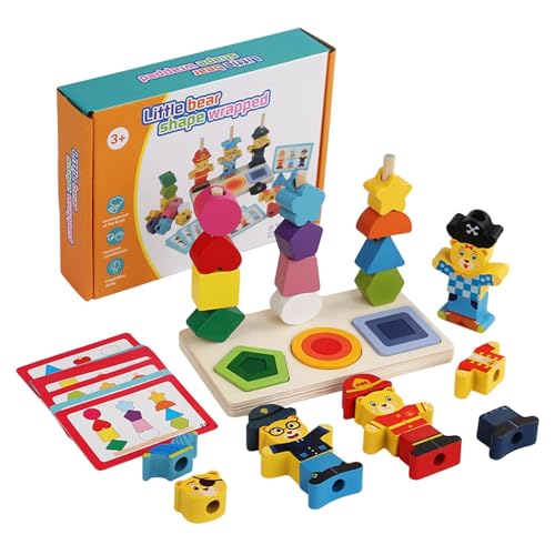 Shape Sorter, Shaped Toy, Children Shape Sorter, Educational Stacking Toys, Bear-Shaped Wooden Shape Sorter Stacking Toy for Children Educational Wooden Stacking Toy for Early Childhood Learning Shape Sorter, Shaped Toy, Children Shape Sorter, Educational Stacking Toys, Bear-Shaped Wooden Shape Sorter Stacking Toy for Children Educational Wooden Stacking Toy for Early Childhood Learning von Ceprznvey