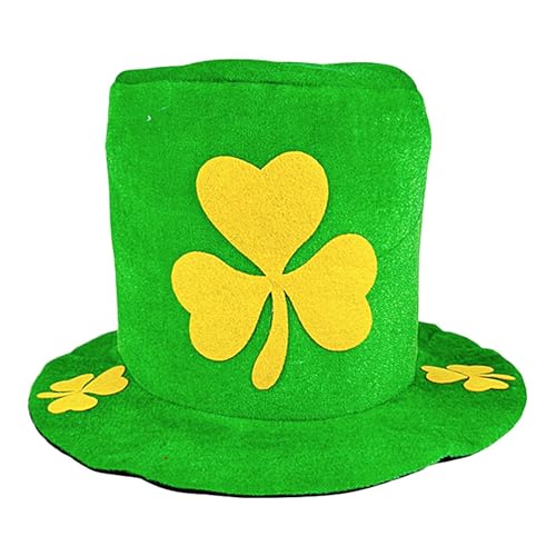St. Patrick's Costume, Green High Hat, Stylish Non-Woven Fabric Material Leprechaun with Shamrock for Holiday Festivity Accessories, 12.99x7.87 Inches, 120g von Ceprznvey